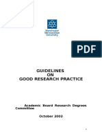 Guidelines On Good Research Practice