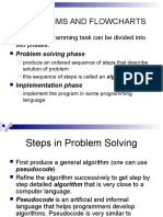 Algorithms and Flowcharts: A Typical Programming Task Can Be Divided Into Two Phases