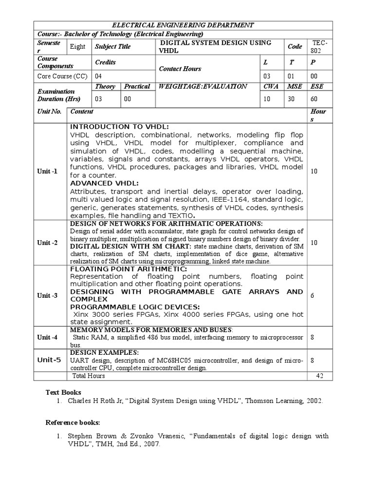 Digital System Design with VHDL | PDF | Vhdl | Digital Electronics