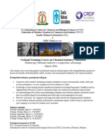 National Training Course On Chemical Industry Standards - Flyer