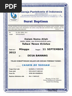 Surat Baptisan 2 Pdf