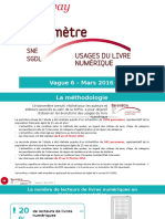 6e Édition Du Baromètre SOFIA/SNE/SGDL Sur Les Usages Du Livre Numérique