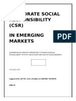 Corporate Social Responsibility (CSR) : in Emerging Markets