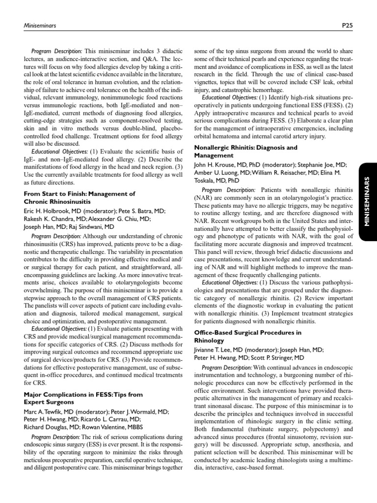 Nonallergic Rhinitis Diagnosis | PDF | Allergy | Surgery