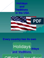 Holidays and Traditions in The USA