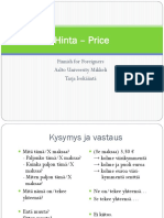 Hinta (Price On Finnish)