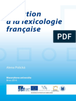 Initiation à La Lexicologie Française