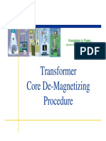 Transformer Demagnetizing Procedure