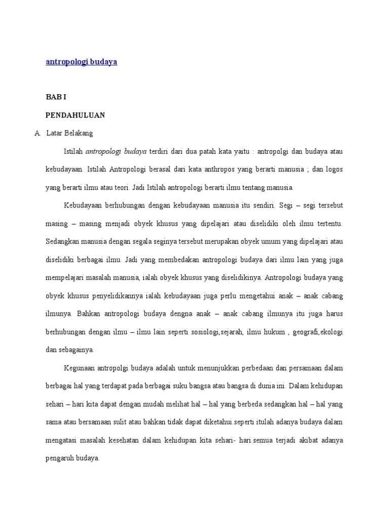 Antropologi Budaya Pdf