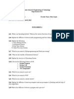 1) Time Sharing System 2) Distributed System 3) Real Time System 4) Multi-Processor System