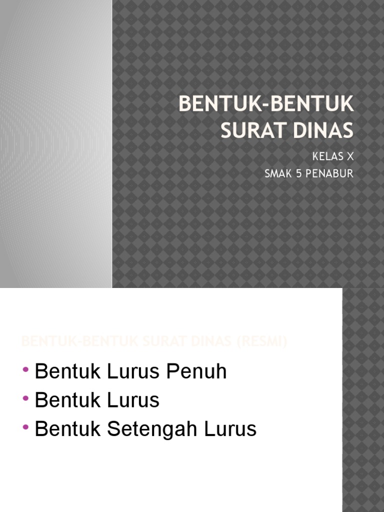 BentukBentuk Surat Dinas