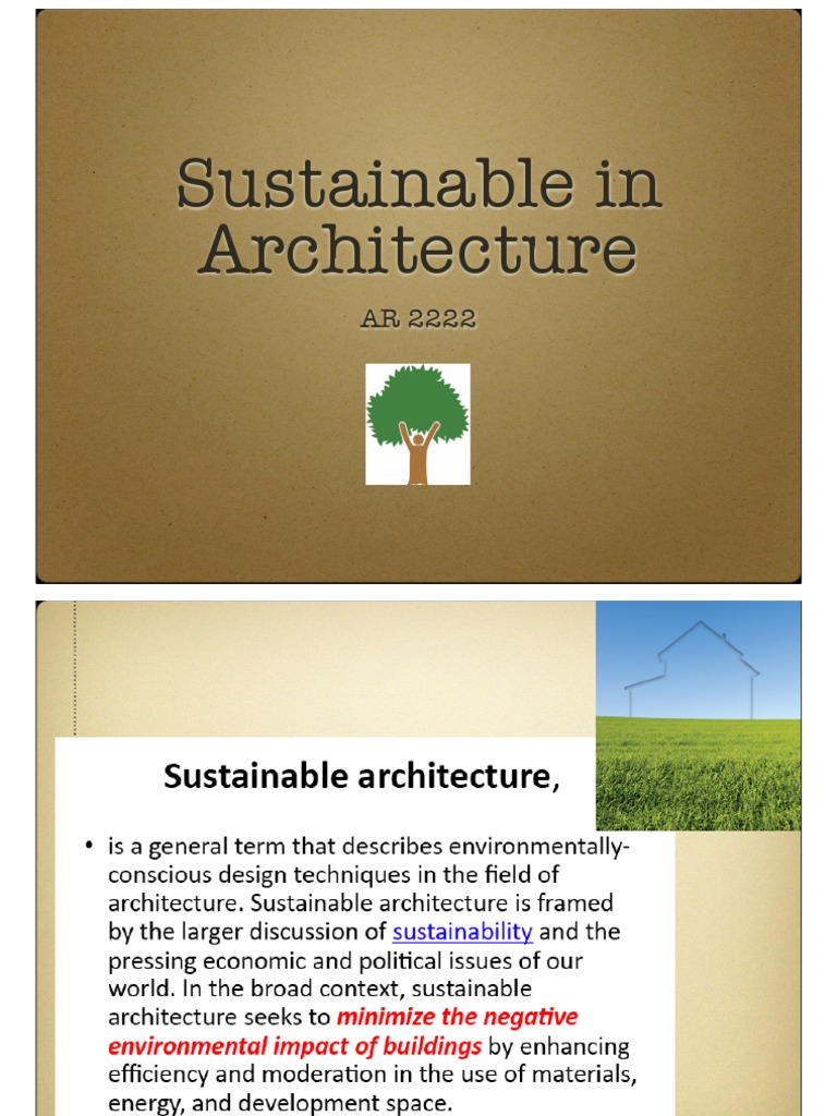 Sustainable Architecture Practices Guide | PDF | Art | Science ...