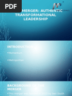 Mmi'S Merger: Authentic Transformational Leadership