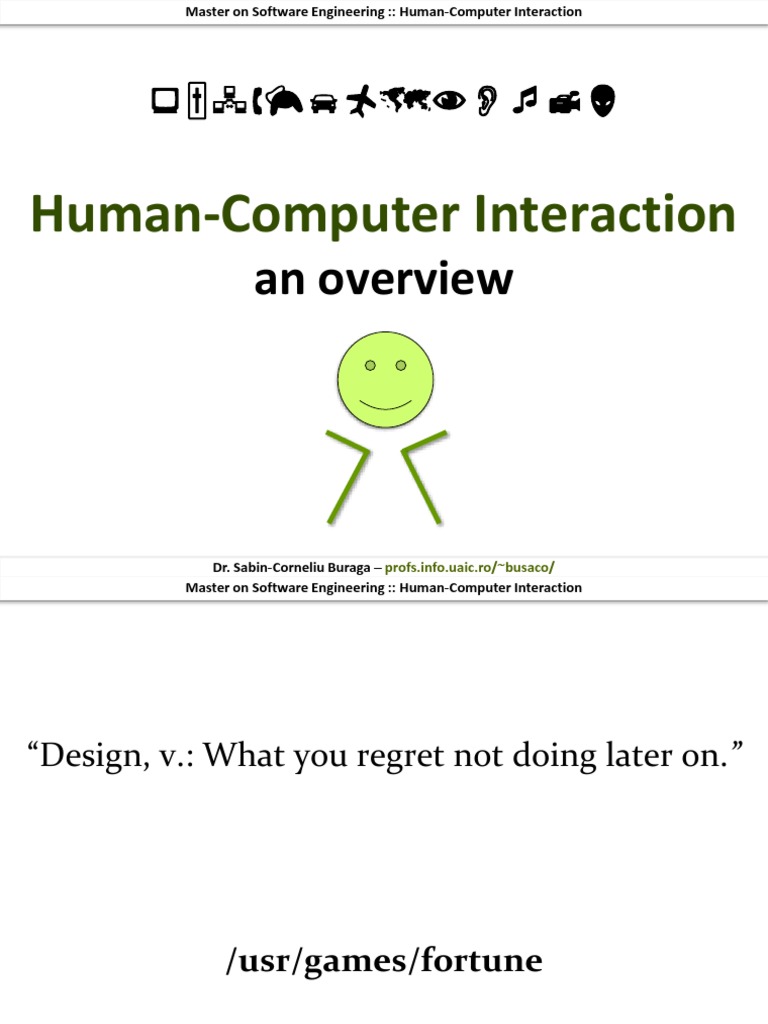 Human-Computer Interaction Overview | PDF | Human–Computer Interaction ...