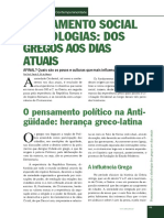 Pensamento Social E Ideologias: Dos Gregos Aos Dias Atuais: O Pensamento Político Na Anti-Güidade: Herança Greco-Latina