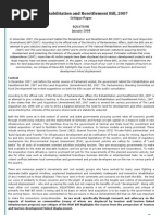 Download The Rehabilitation and Resettlement Bill 2007 - Critique Paper  by Equitable Tourism Options EQUATIONS SN30499606 doc pdf
