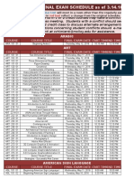SPRING 2016 FINAL EXAM SCHEDULE As of 3.14.16: Arabic ART