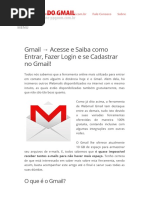 Design da Página de Gmail Entrar