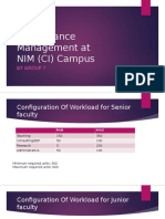 Performance Management at NIM (CI) Campus Group 7