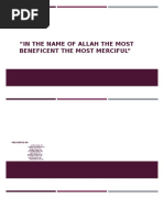 In The Name of Allah The Most Beneficent The Most Merciful