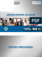 Procesos de Control PrPROCESOS DE CONTROL PRESTACIONAL DEL SEGURO INTEGRAL DE SALUDestacional Del Seguro Integral de Salud