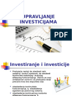 Milica Bošković - Upravljanje Investicijama