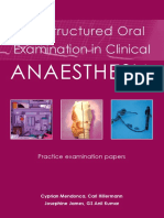 Structured Oral Examination in Clinical Anaesthesia Practice Ex N