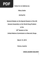 Hilary Geller Speech at UN Commission on Narcotic Drugs