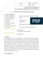 Diagnóstico e Informe Psicológico