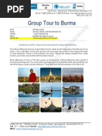 CTC Springwood BURMA QUOTE Dep 12 Nov 2016 & 10th Feb 2017