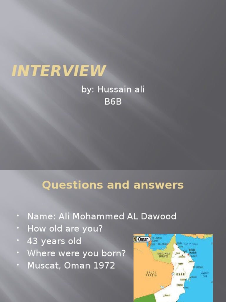 Interview with Ali Mohammed AL Dawood | PDF