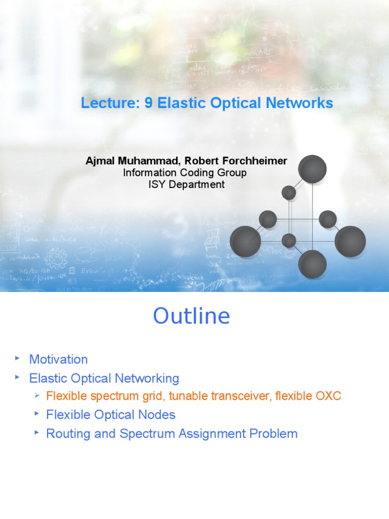 Elastic Optical Networks Overview | PDF | Wavelength Division ...