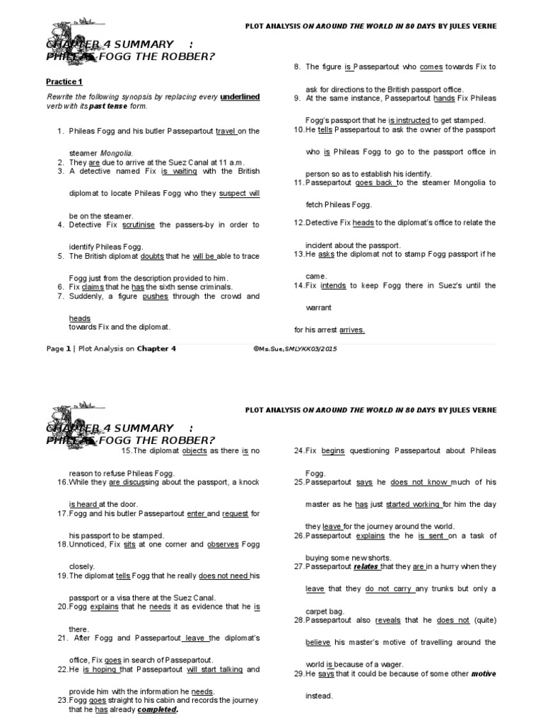 Educator's Guide: Chapter 4 Analysis | PDF | Around The World In Eighty ...