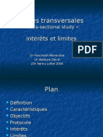 Etudes Transversale Epidémiologie