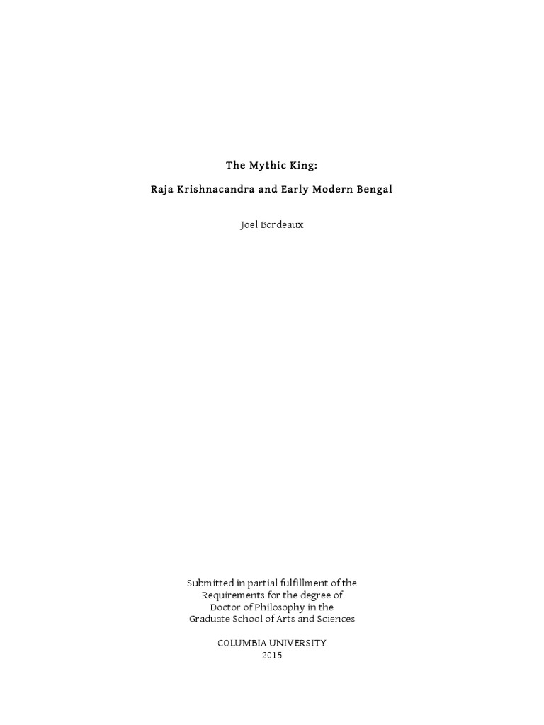 The Mythic King Raja Krishnacandra And E Pdf Mythology Languages