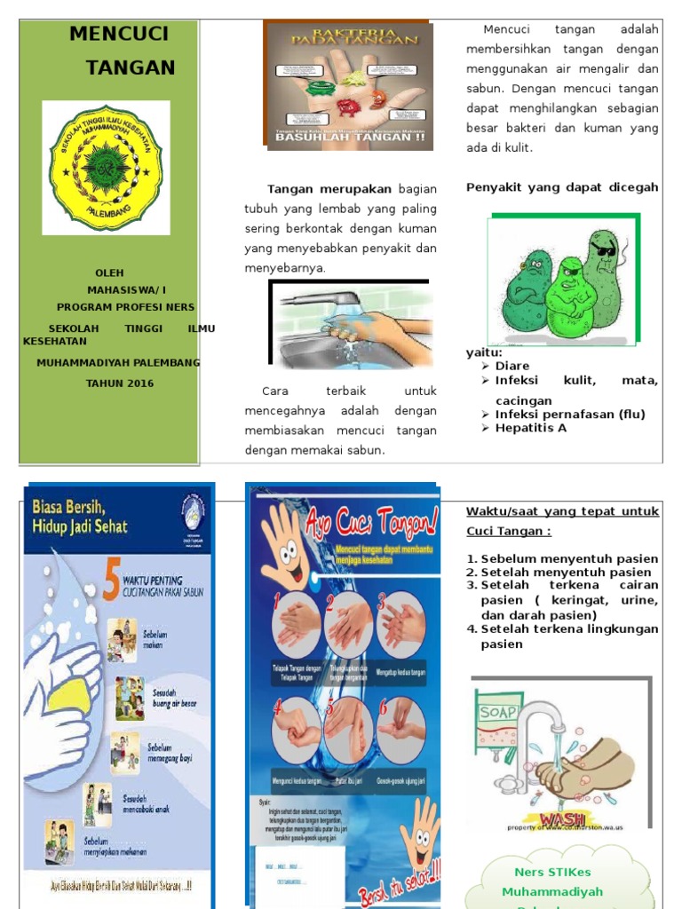 Leaflet  Cuci  Tangan   Leaflet  Cuci  Tangan