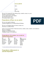 Prepositions of Time