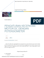 Pengaturan Kecepatan Motor DC Dengan Potensiometer - Engineering Edu