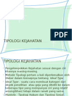 Tipologi Kejahatan