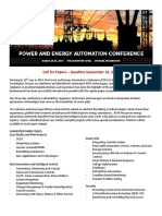 Call For Papers - Deadline September 16, 2013: Suggested Paper Topics Case Studies and Pilot Projects Smart Grid