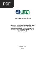 COMPOSIÇÃO QUÍMICA E INFLUÊNCIA DO CONSUMO DE FARINHAS DE QUINOA (Chenopodium quinoa) PROCESSADAS NOS NÍVEIS GLICÊMICOS E LIPIDÊMICOS DE RATOS WISTAR