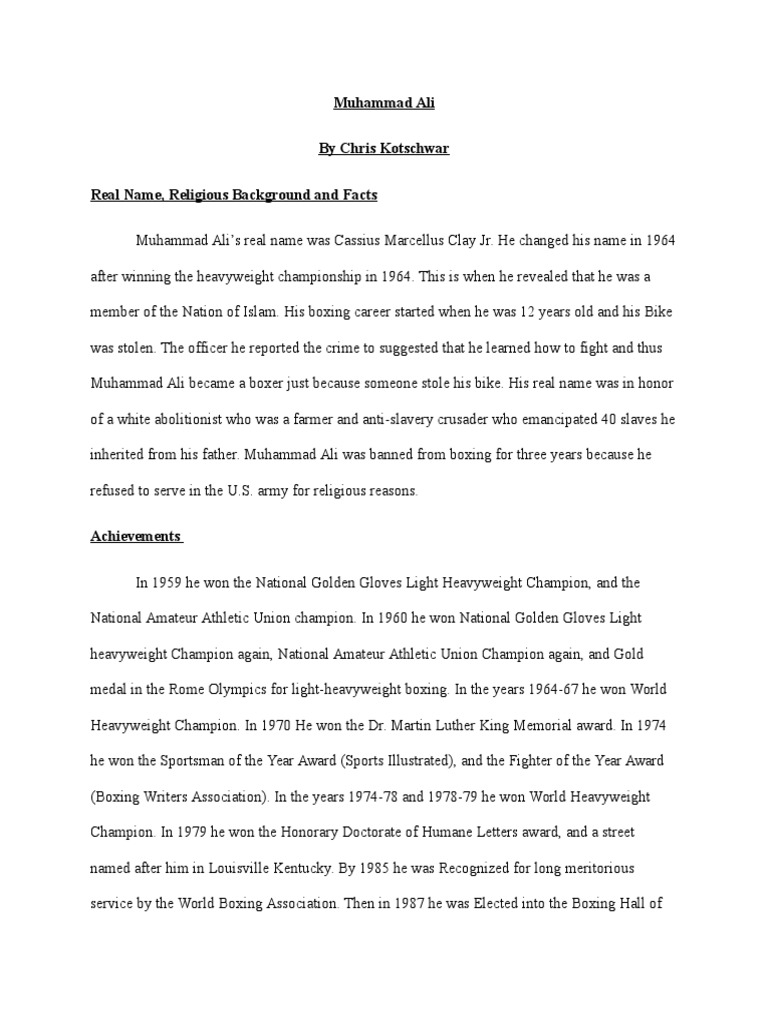 Muhammad Ali | PDF