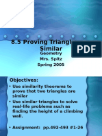 8.5 Proving Triangles Are Similar