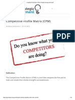 Competitive Profile Matrix (CPM) - Strategic Management Insight