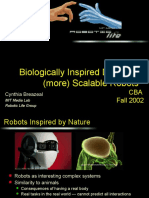 Biologically Inspired Design For (More) Scalable Robots: CBA Fall 2002