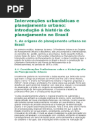 Historia Do Planejamento Urbano No Brasil.