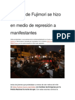 Mitin de Fujimori Se Hizo en Medio de Represión a Manifestantes