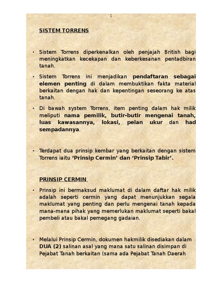 Bab 1 Sistem Torrens Pdf