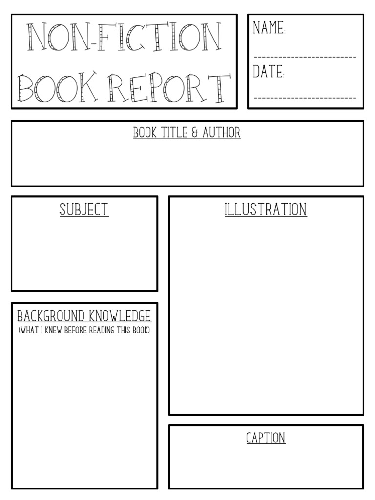 Non-Fiction Book Report Template | PDF