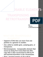 Transposable Elements-Transposons and Retrotransposons: BY P.Divya, M.Tech Biotechnology